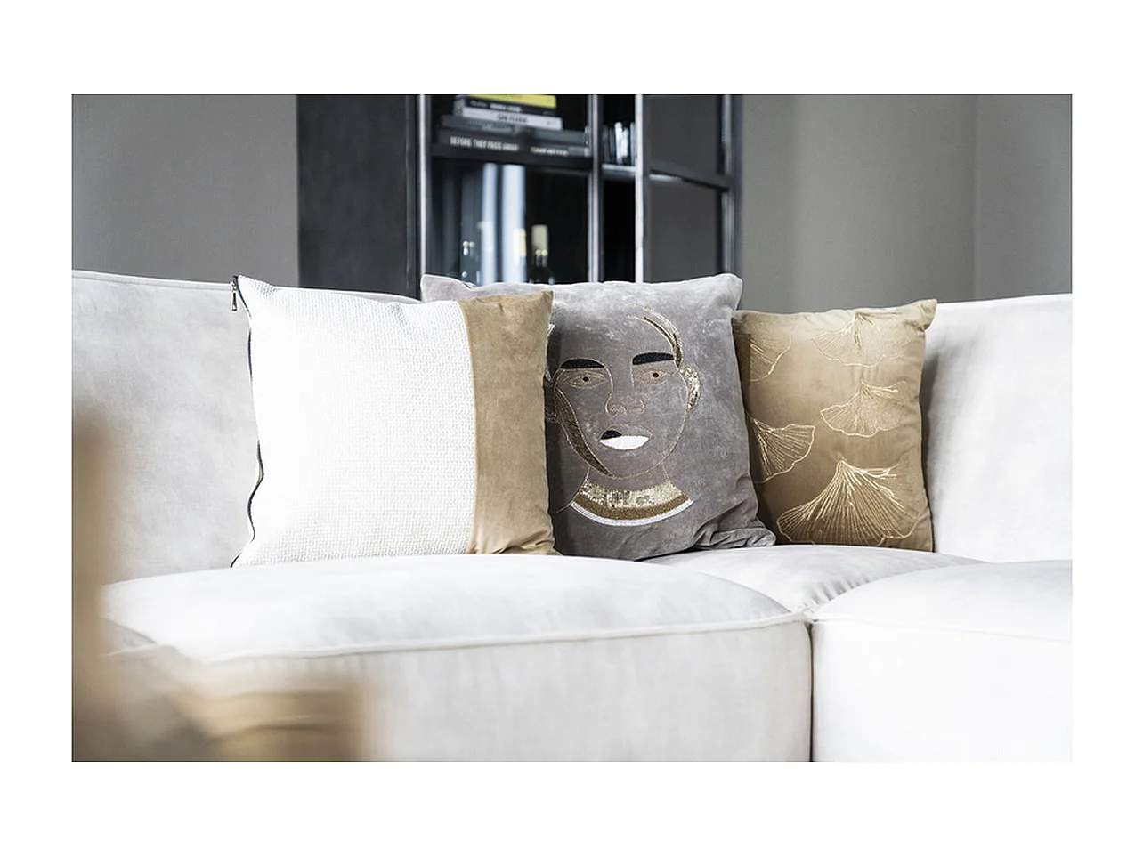 Kussen By-Boo - Beige Goud - 45x45 cm