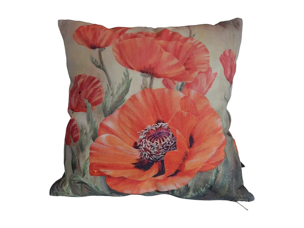Coussins décoratifs Furnilux - 45x45 cm - Lot de 2 - Poppy Sylvia Orange Vert