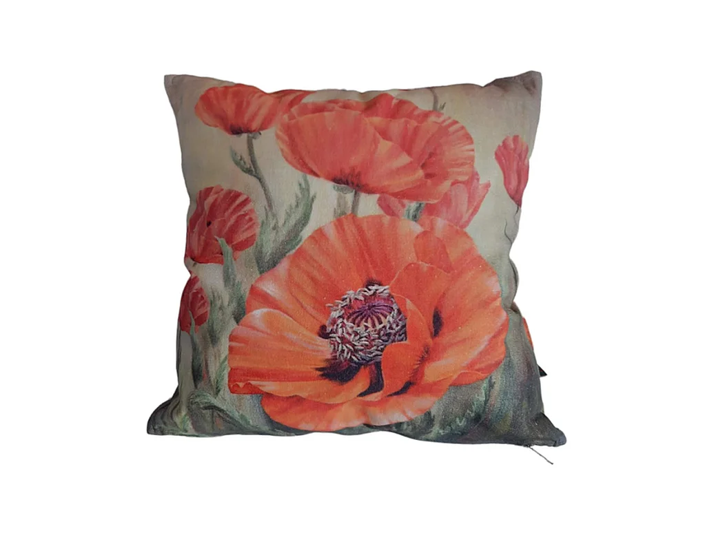 Coussins décoratifs Furnilux - 45x45 cm - Lot de 2 - Poppy Sylvia Orange Vert
