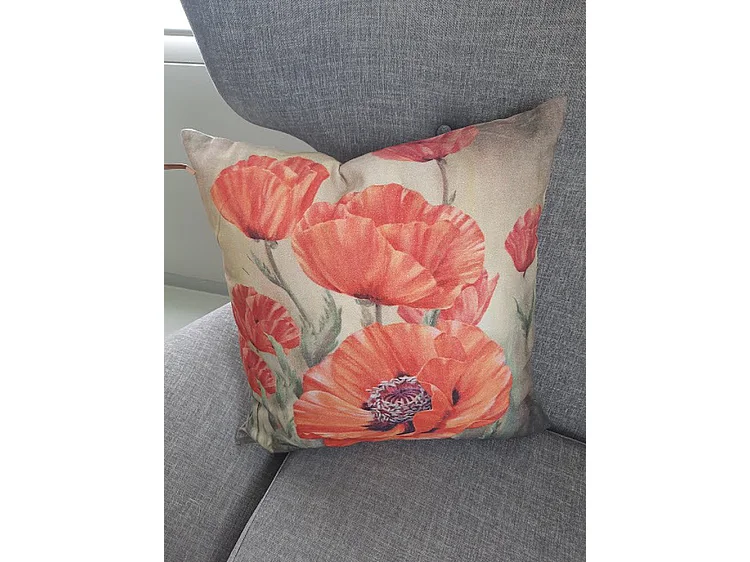 Coussins décoratifs Furnilux - 45x45 cm - Lot de 2 - Poppy Sylvia Orange Vert