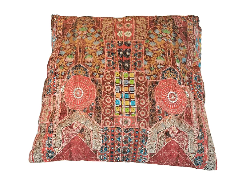 Zierkissen Furnilux Marta - 45x45 cm - Rot Rosa Mehrfarbig 2er-Set