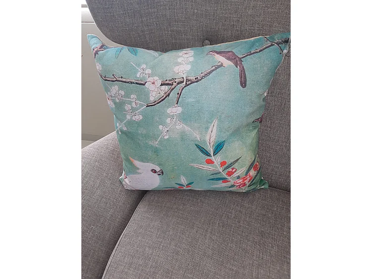 Coussins décoratifs Furnilux - Vert/Blanc 45x45 cm - Lot de 2