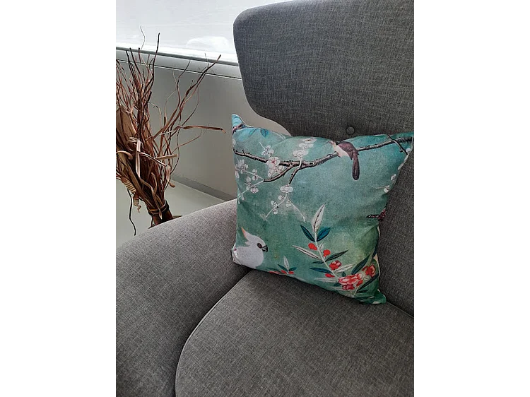 Coussins décoratifs Furnilux - Vert/Blanc 45x45 cm - Lot de 2