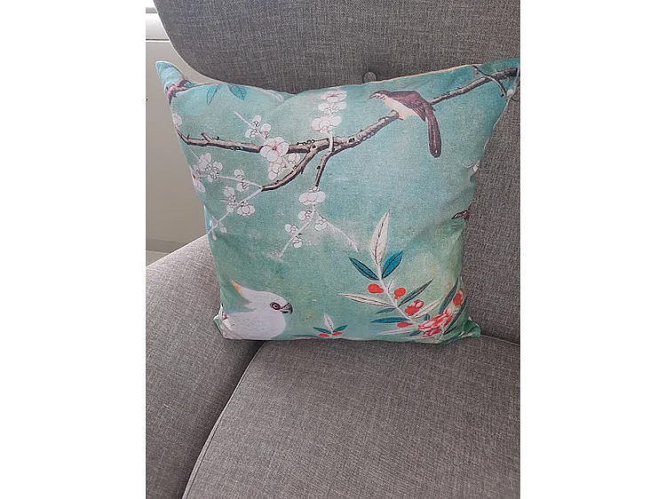 Coussins décoratifs Furnilux - Vert/Blanc 45x45 cm - Lot de 2