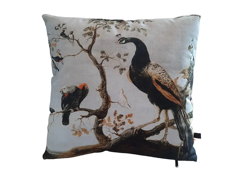 Zierkissen Furnilux - 45x45 cm - Peacock Rixt Design Beige Braun Schwarz