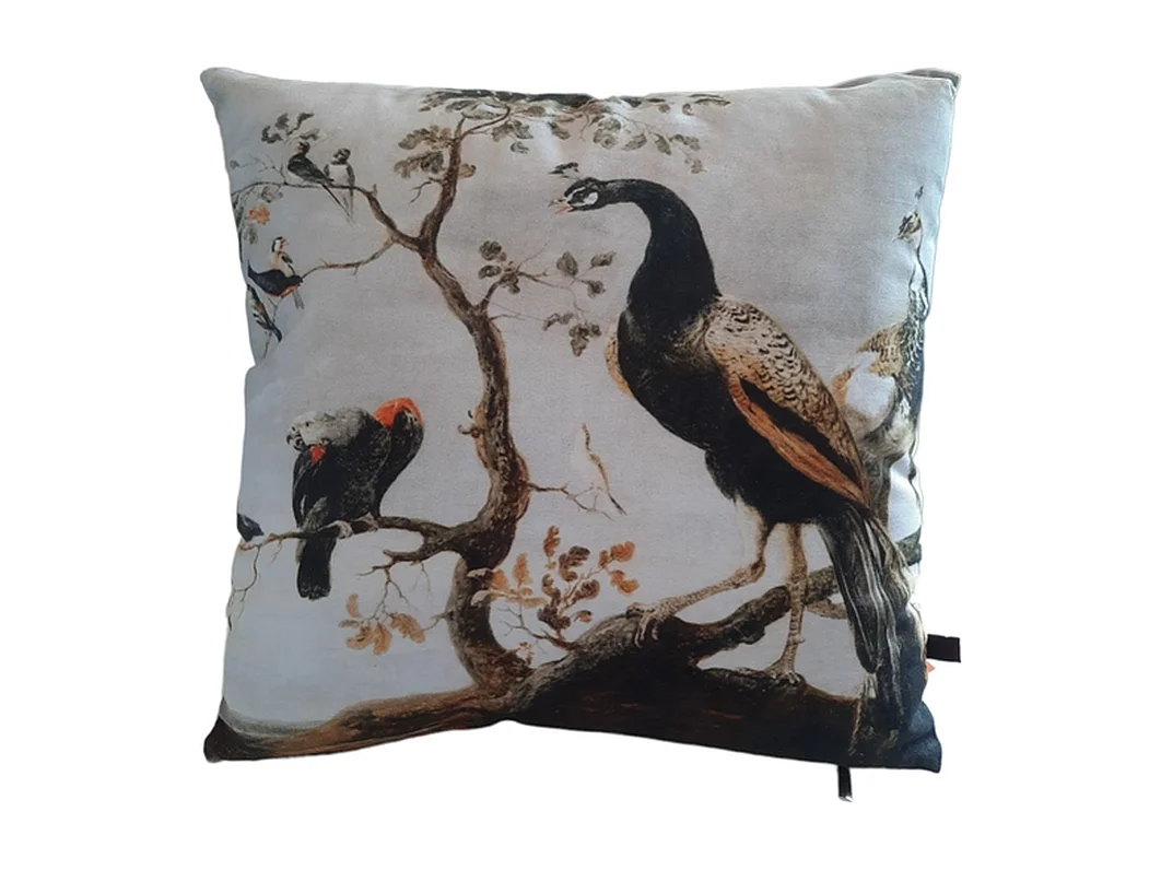 Zierkissen Furnilux - 45x45 cm - Peacock Rixt Design Beige Braun Schwarz