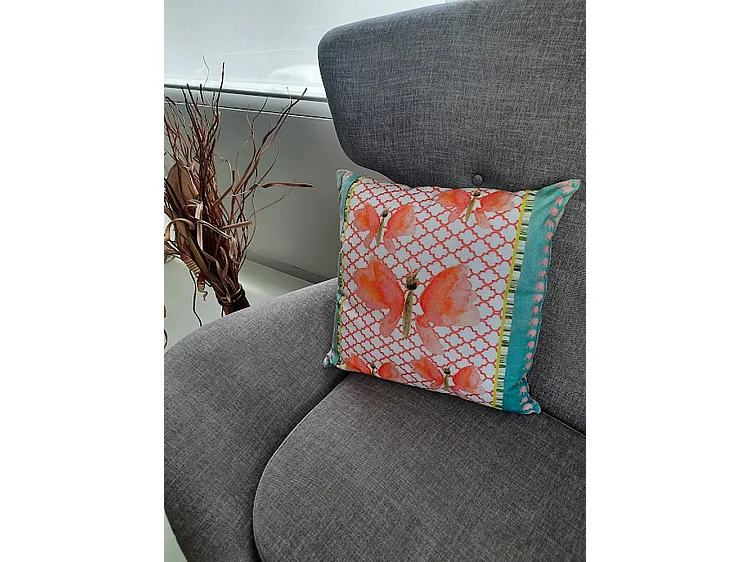 Sierkussens Furnilux - 45x45 cm - Vlinder Kira Design Set van 2
