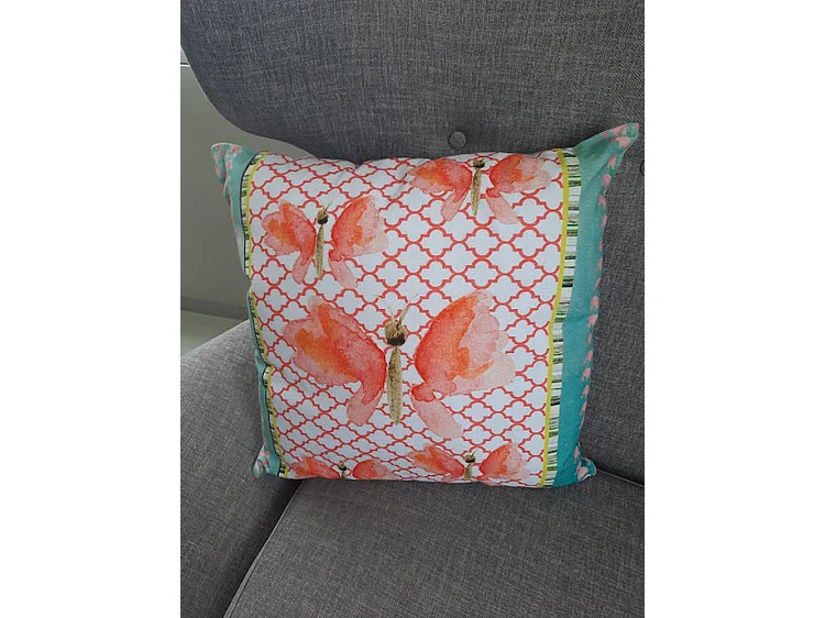 Sierkussens Furnilux - 45x45 cm - Vlinder Kira Design Set van 2