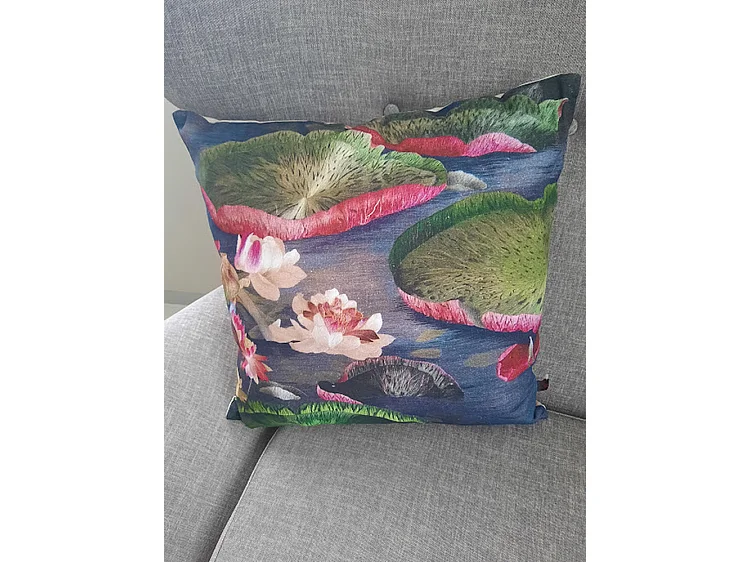 Zierkissen Furnilux - Blau Grün 45x45 cm - 2er Set