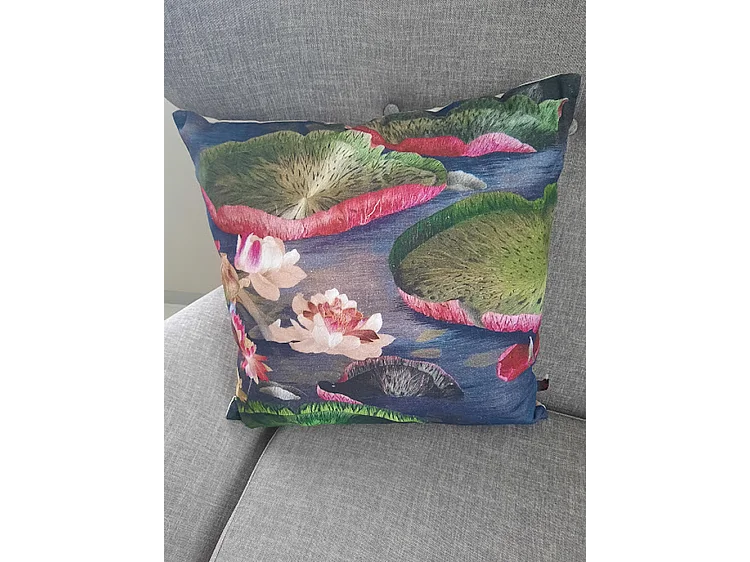 Sierkussens Furnilux - Blauw Groen 45x45 cm - Set van 2