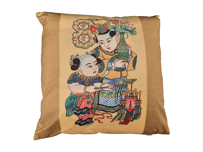 Zierkissen Furnilux - Gold Gelb 45x45 cm - 2er Set