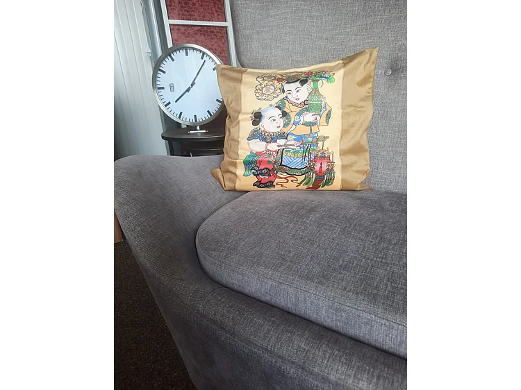 Coussins décoratifs Furnilux - 45x45 cm - Lot de 2 - Or Jaune