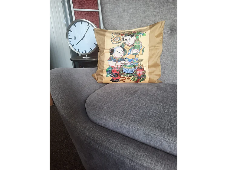 Coussins décoratifs Furnilux - 45x45 cm - Lot de 2 - Or Jaune