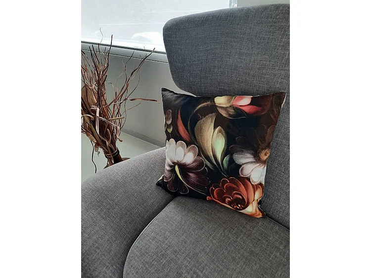 Coussins décoratifs Furnilux Milou - 45x45 cm - Lot de 2 Noir Brun