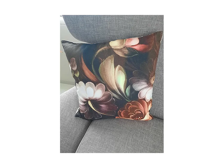 Dekokissen Furnilux - Schwarz Braun 45x45 cm - 2er Set