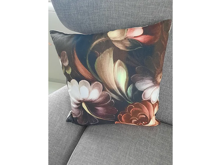 Coussins décoratifs Furnilux Milou - 45x45 cm - Lot de 2 Noir Brun