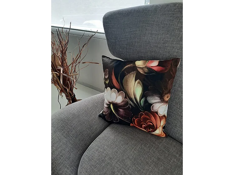 Coussins décoratifs Furnilux Milou - 45x45 cm - Lot de 2 Noir Brun