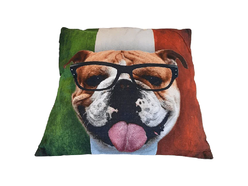 Coussins décoratifs Furnilux - 45x45 cm - Lot de 2 Bull Design Noir Vert Blanc Rouge