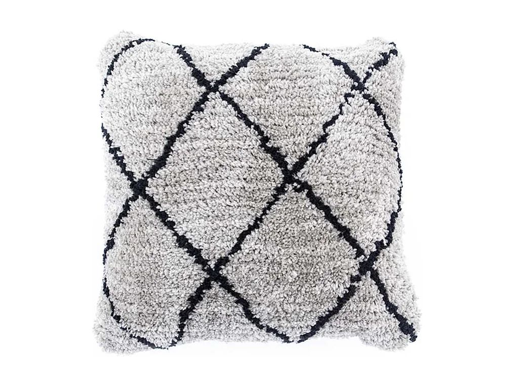 Kussen By-Boo Rox - Grijs 45x45 cm - Stijlvol Design