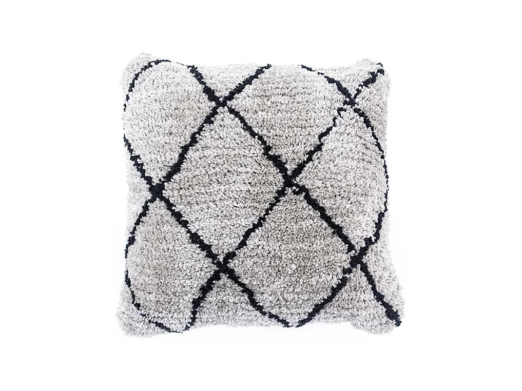 Coussin By-Boo Rox - Gris 45x45 cm - Confort Douillet