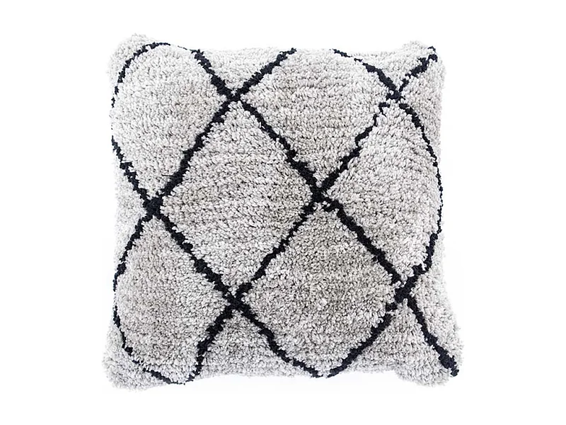 Kissen By-Boo Rox - Grau 45x45 cm - Stilvolles Design