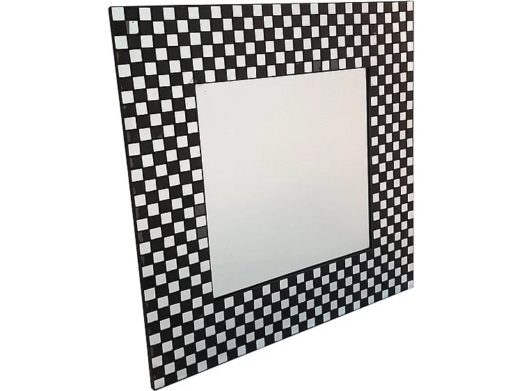 Spiegel Furnilux - Schwarz 35x35 cm - Mosaik klar