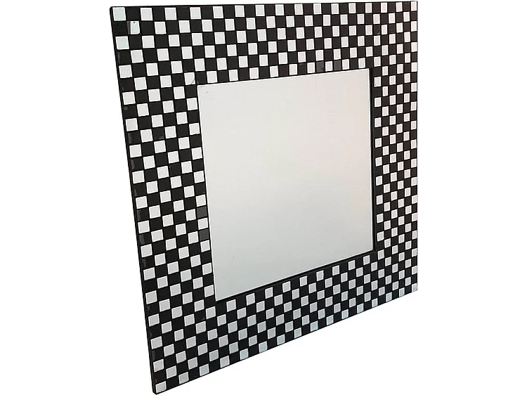 Spiegel Furnilux - Schwarz 35x35 cm - Mosaik klar