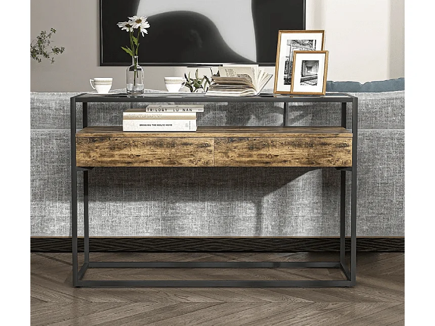 Table d'appoint Echo - verre - 120x40x80