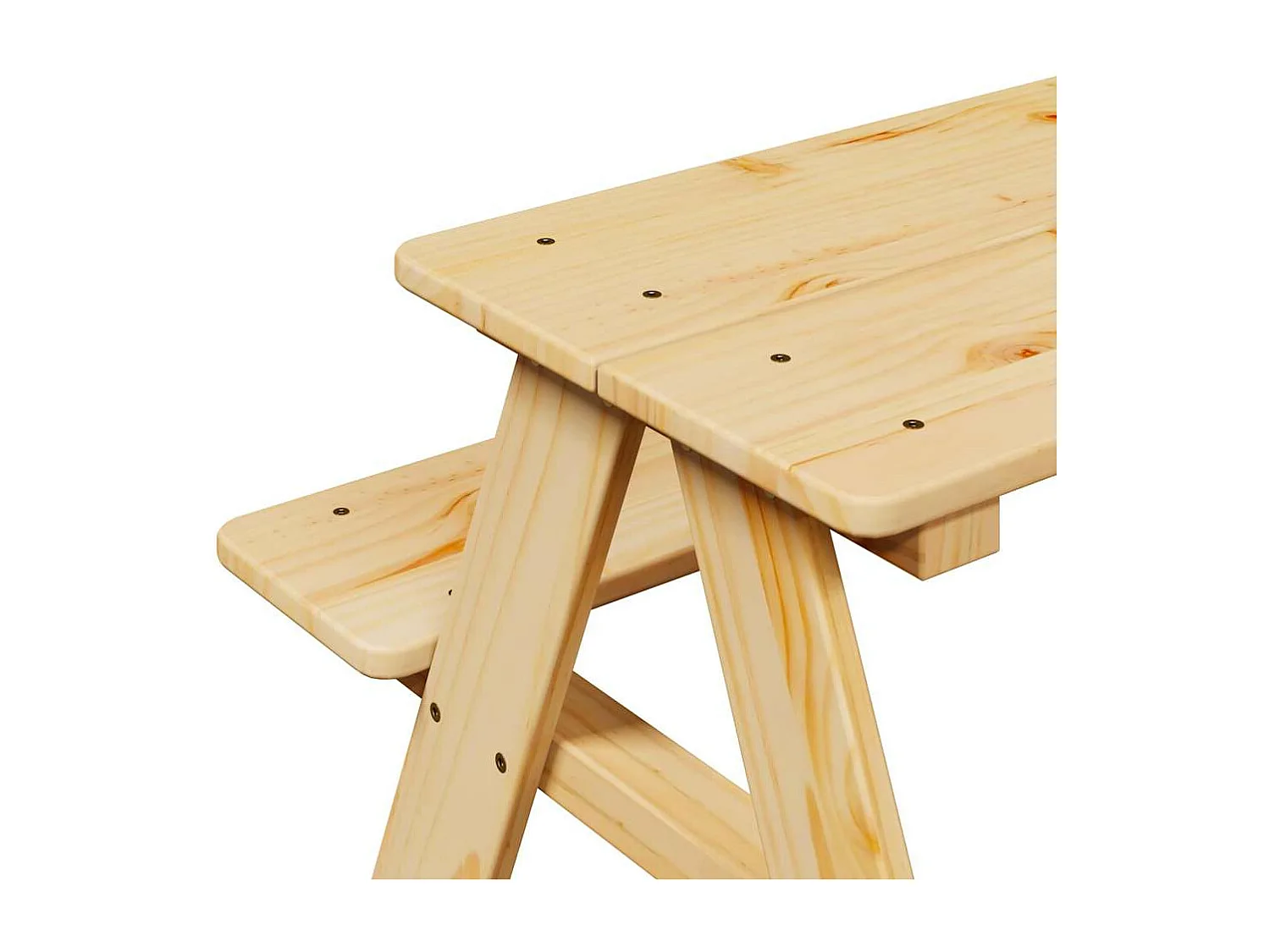 Table avec bancs pour enfants IRUN 90x79,5x50 cm bois massif