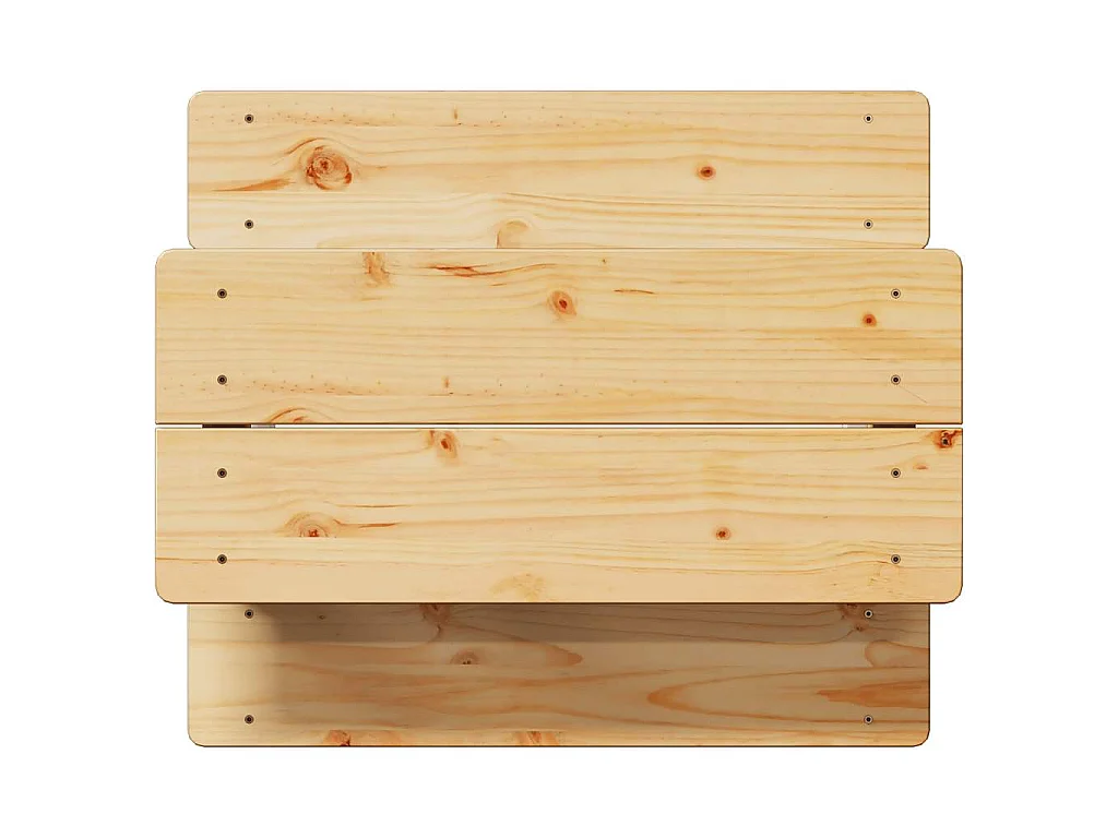 Kindertafel met banken IRUN 90x79,5x50cm massief hout wit