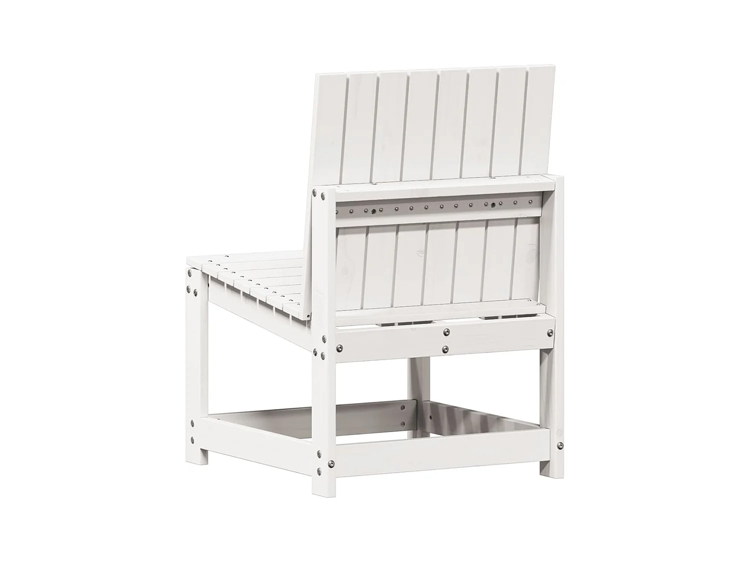 3-delige Loungeset massief grenenhout wit