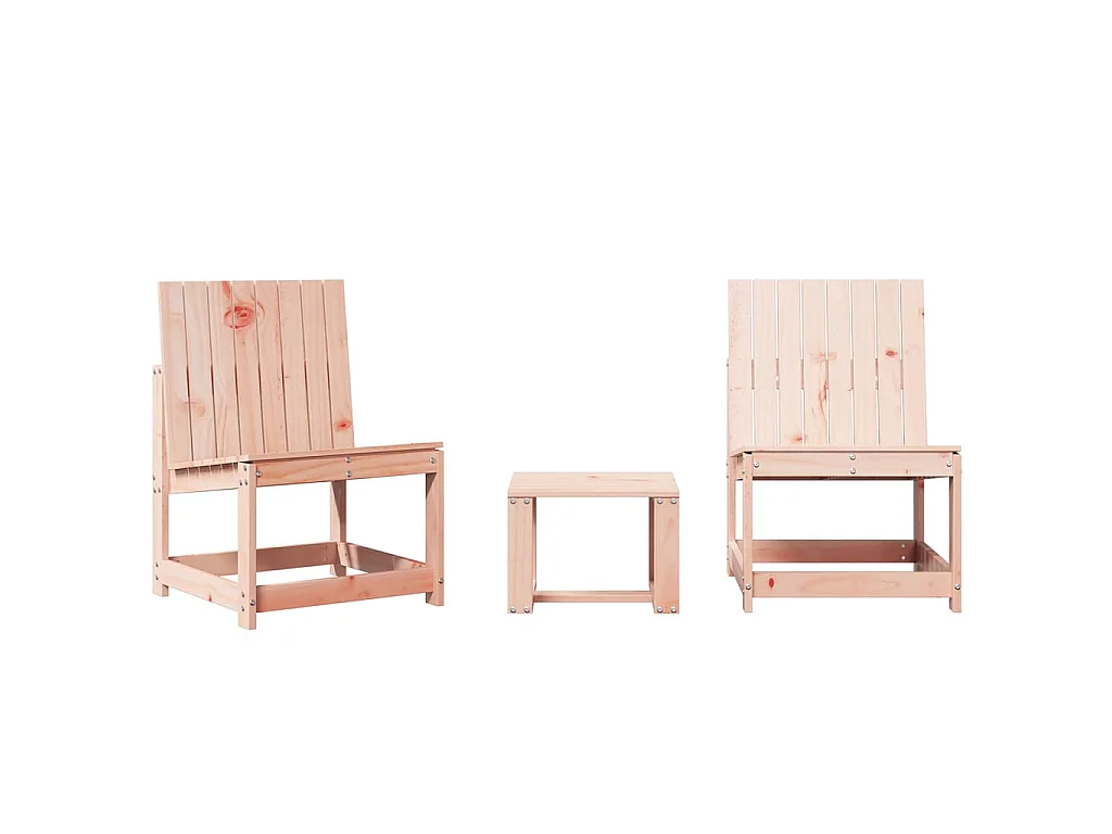 Salon de jardin 3 pcs bois massif douglas