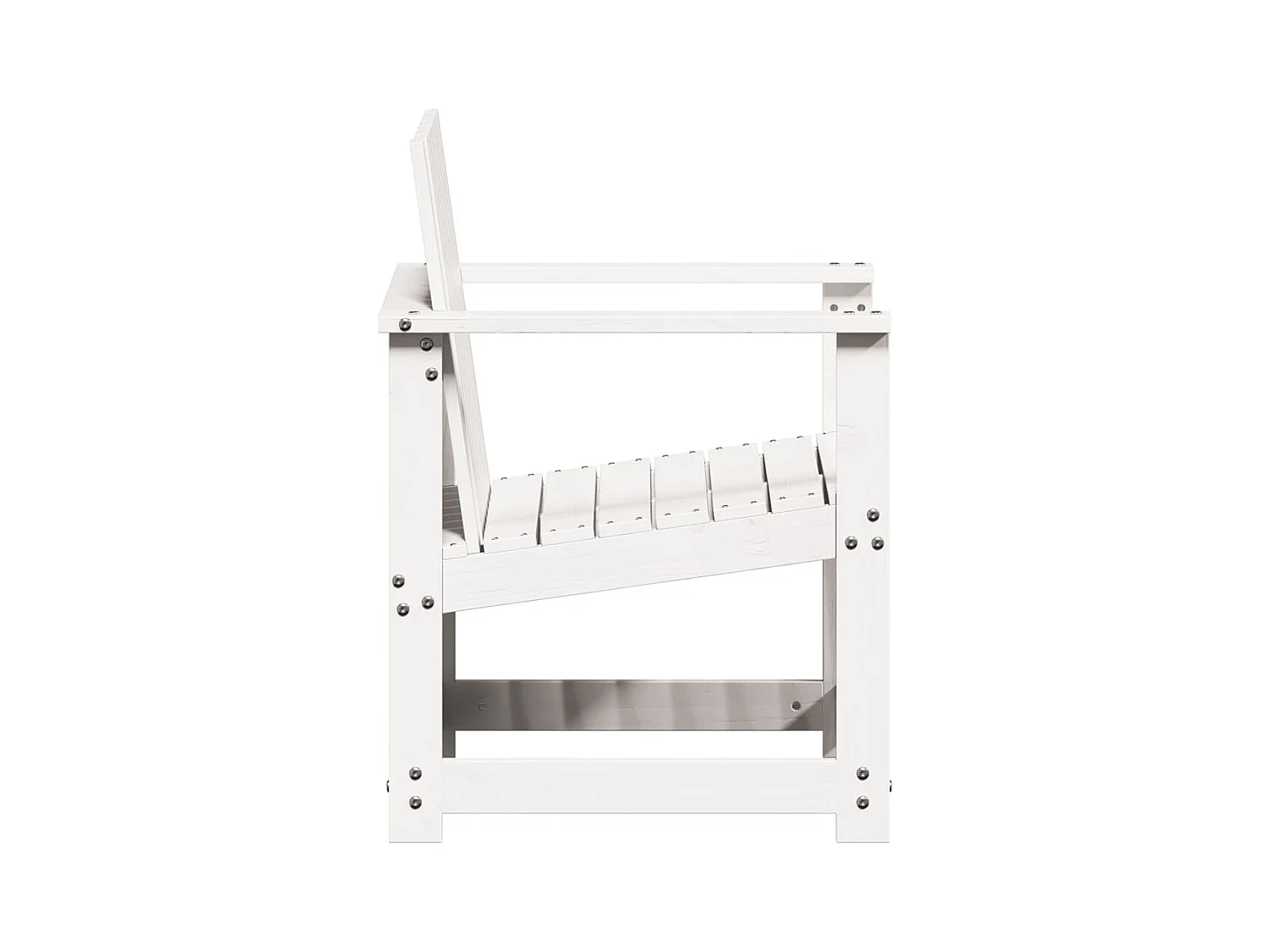 3-delige Loungeset massief grenenhout wit