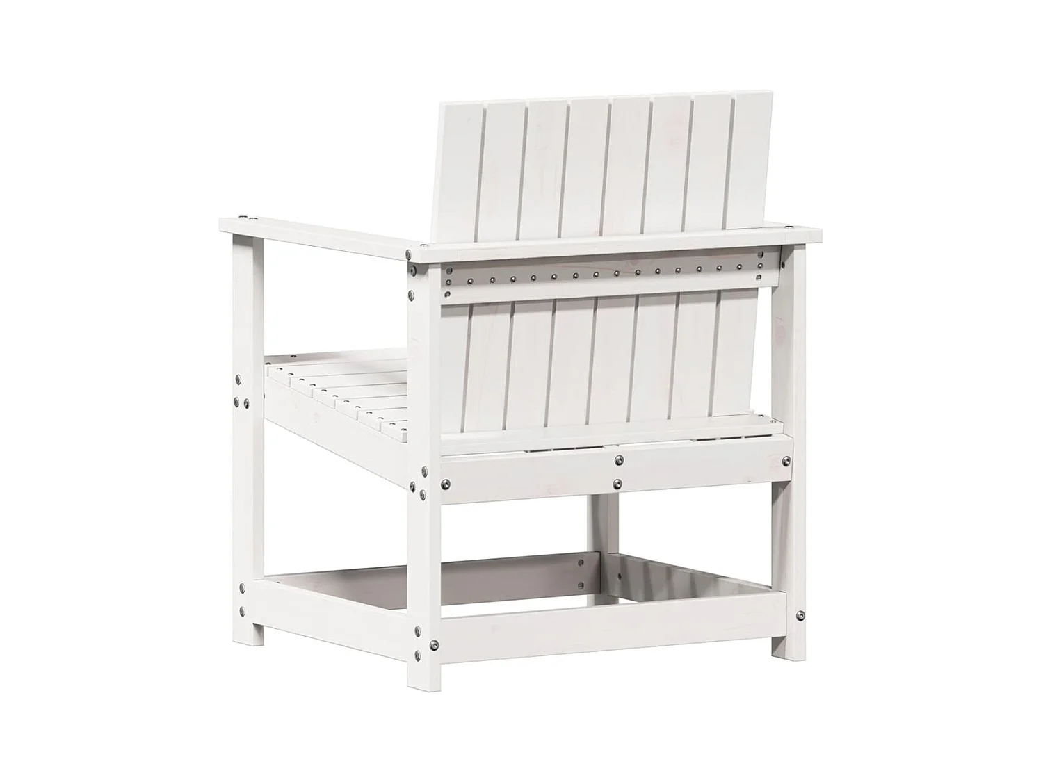 3-delige Loungeset massief grenenhout wit