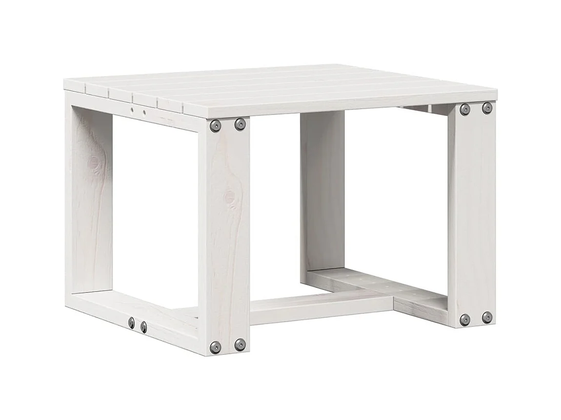 3-delige Loungeset massief grenenhout wit