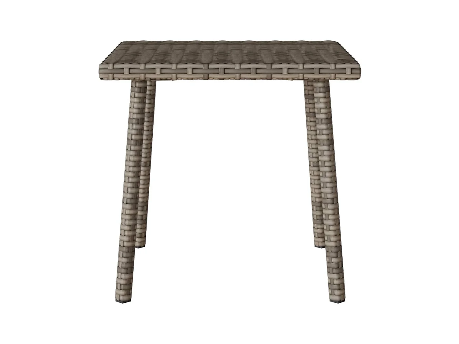 Garten-Couchtisch Rechteckig Grau 40x40x37 cm Poly Rattan