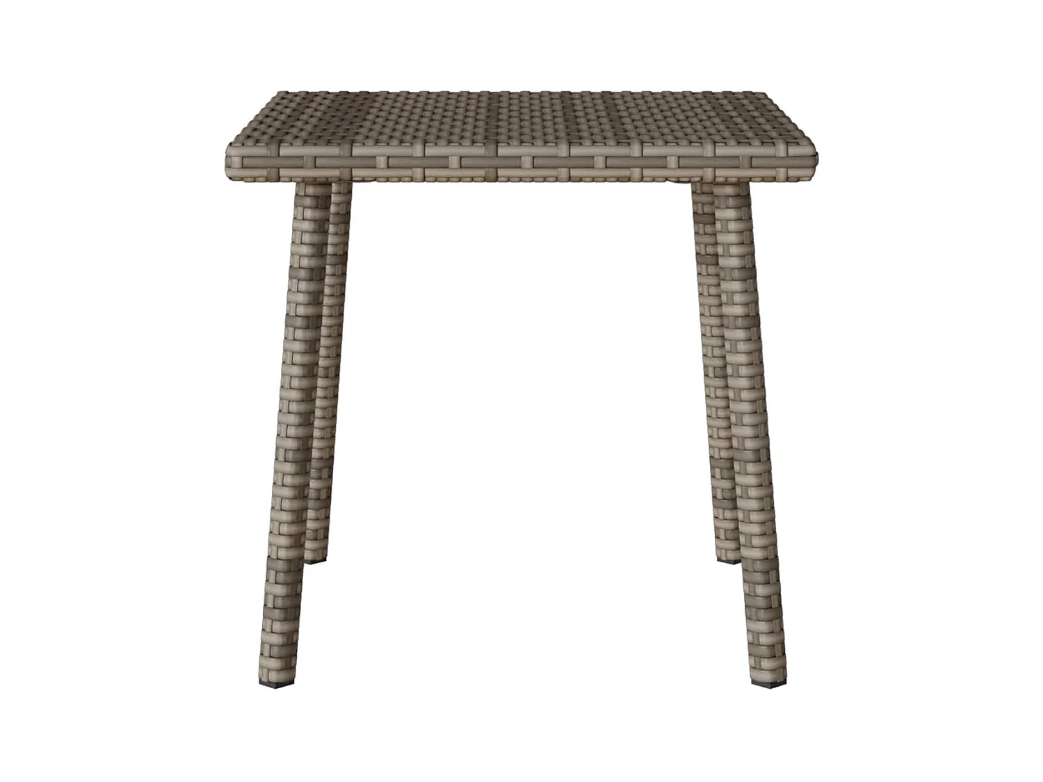 Garten-Couchtisch Rechteckig Grau 40x40x37 cm Poly Rattan