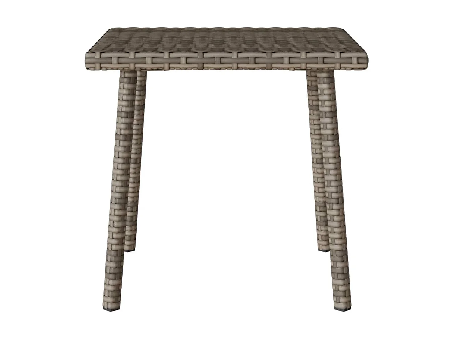 Table basse de jardin rectangulaire gris 40x40x37 cm rotin