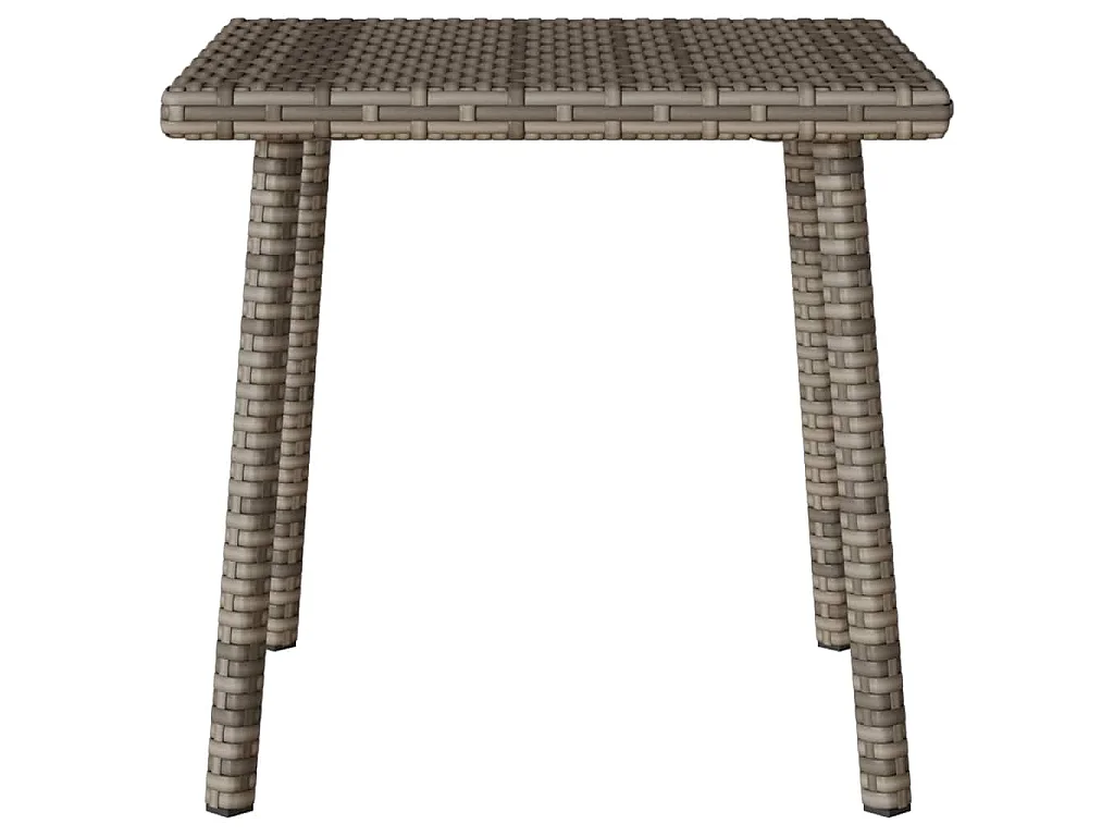 Table basse de jardin rectangulaire gris 40x40x37 cm rotin