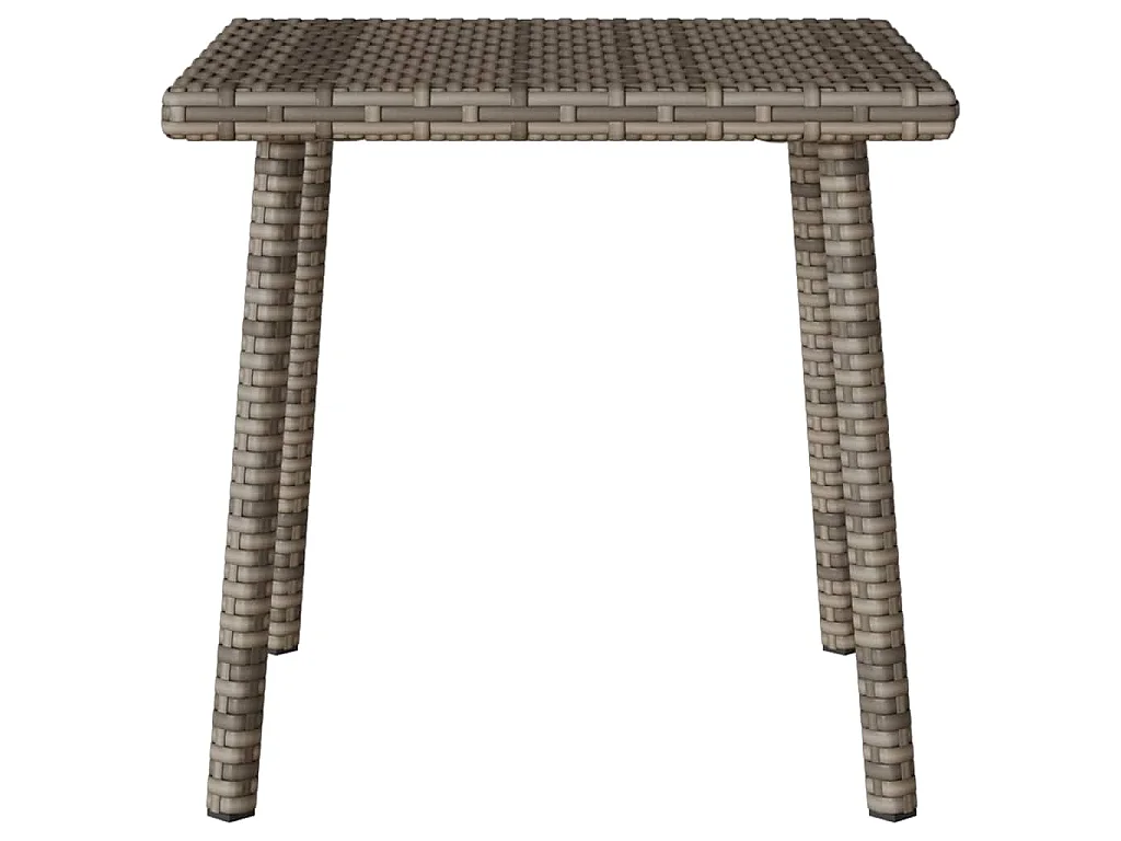 Table basse de jardin rectangulaire gris 40x40x37 cm rotin