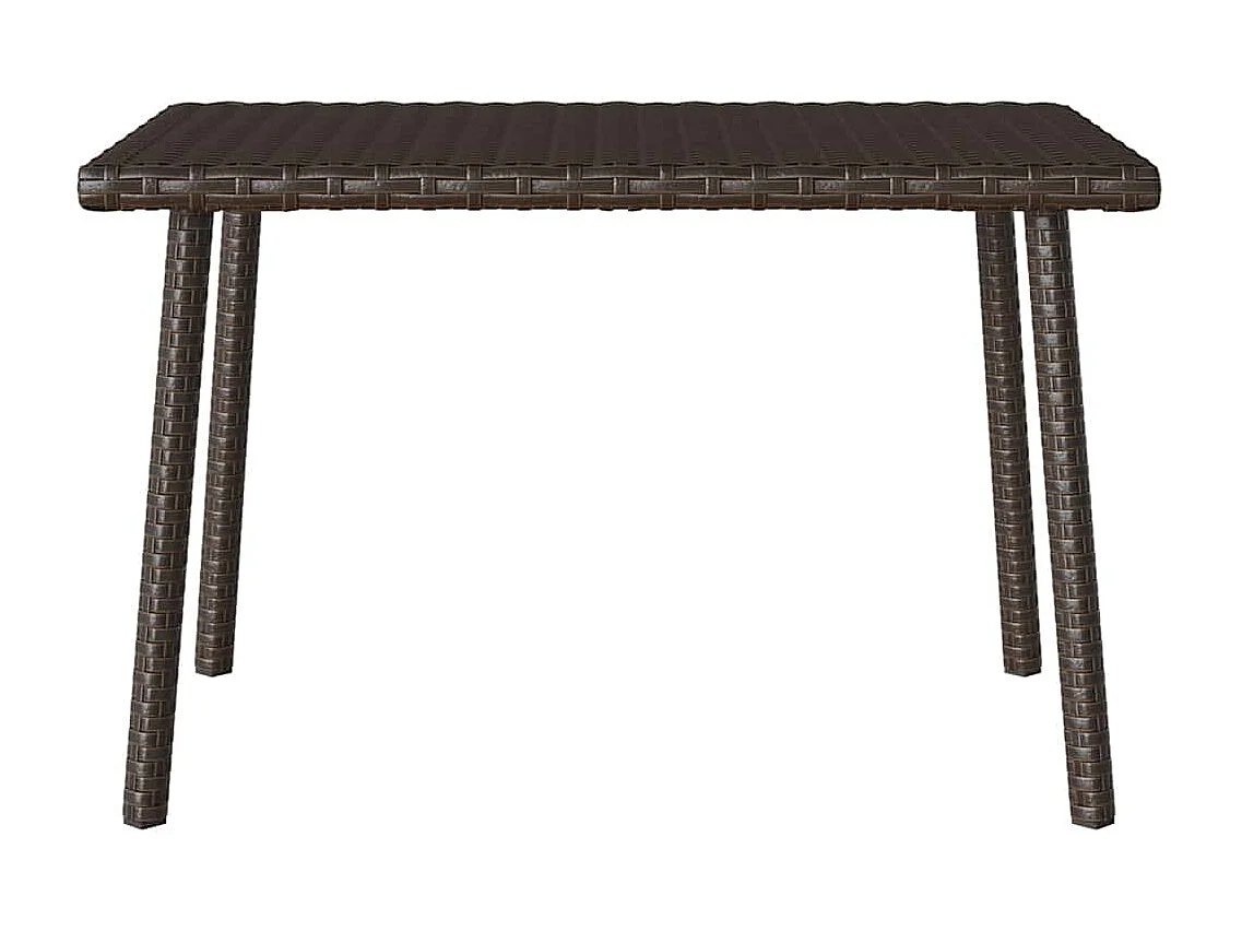 Table basse de jardin rectangulaire marron 60x40x37 cm rotin