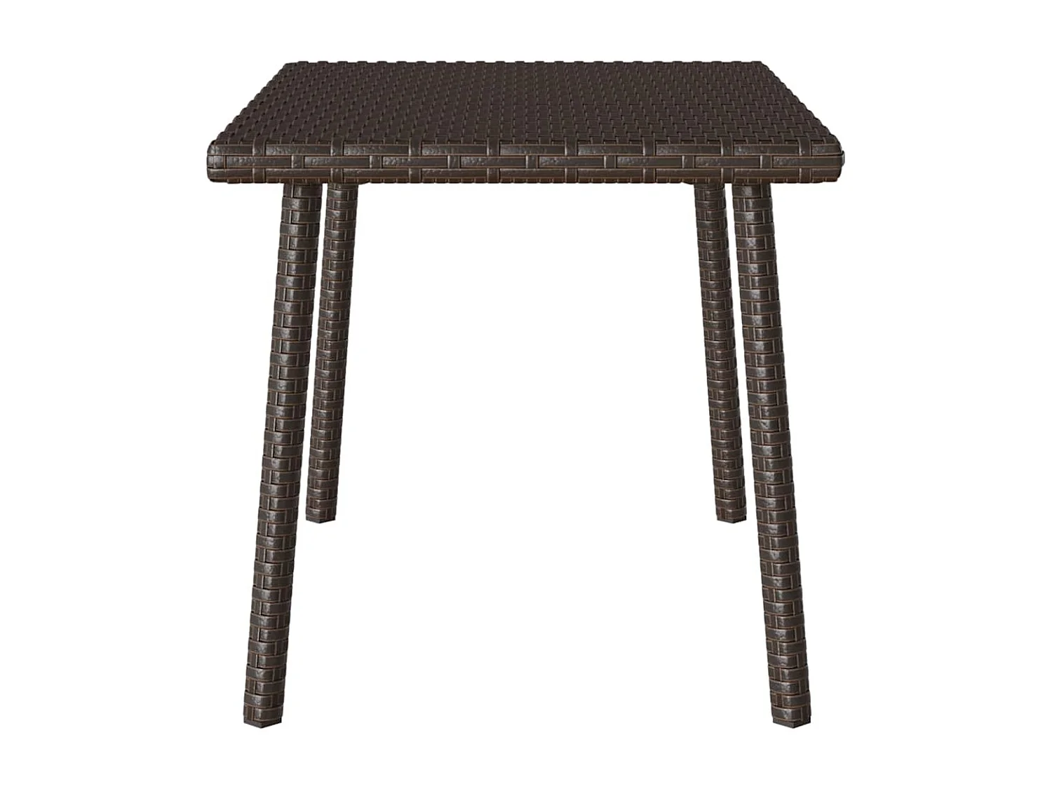 Table basse de jardin rectangulaire marron 60x40x37 cm rotin
