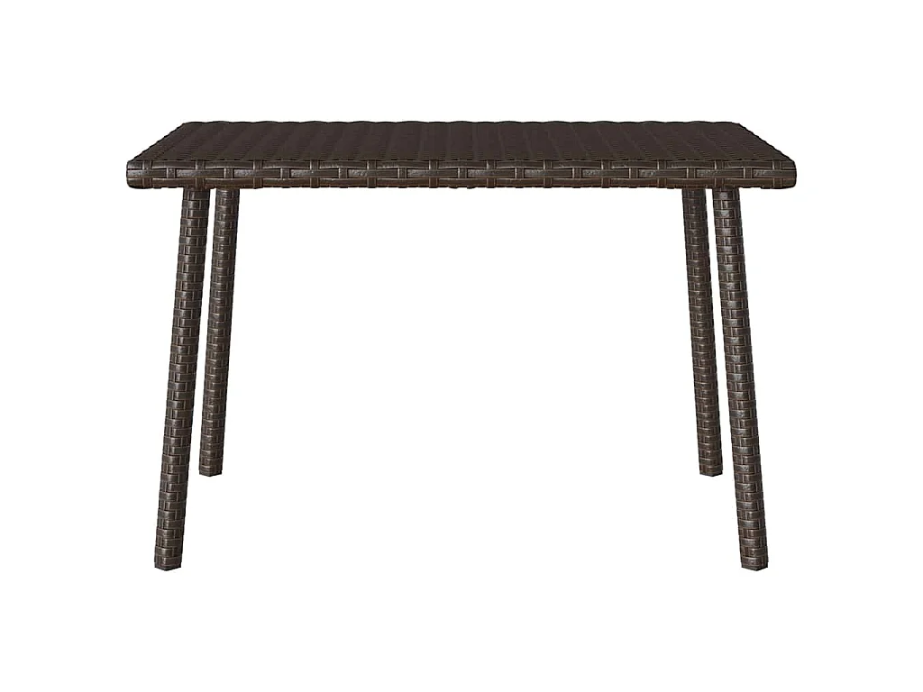 Table basse de jardin rectangulaire marron 60x40x37 cm rotin