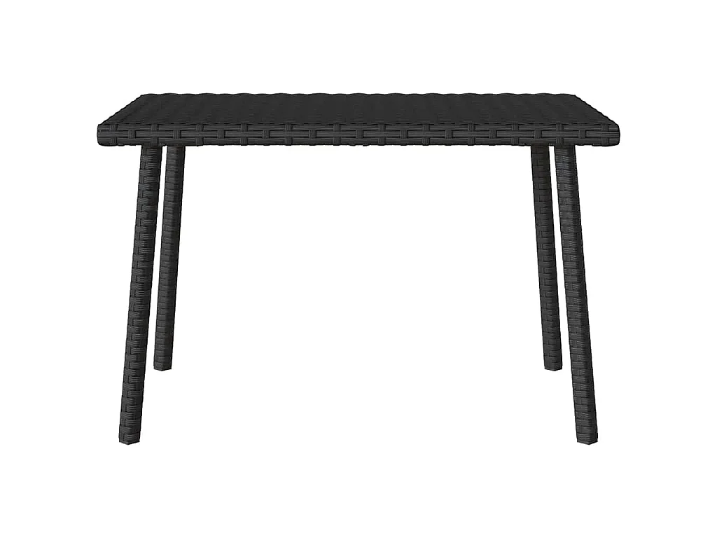 Garten-Couchtisch Rechteckig Schwarz 60x40x37 cm Poly Rattan