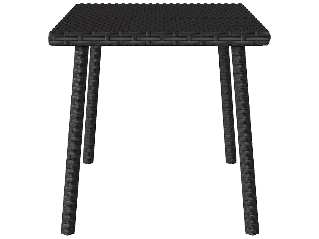 Garten-Couchtisch Rechteckig Schwarz 60x40x37 cm Poly Rattan