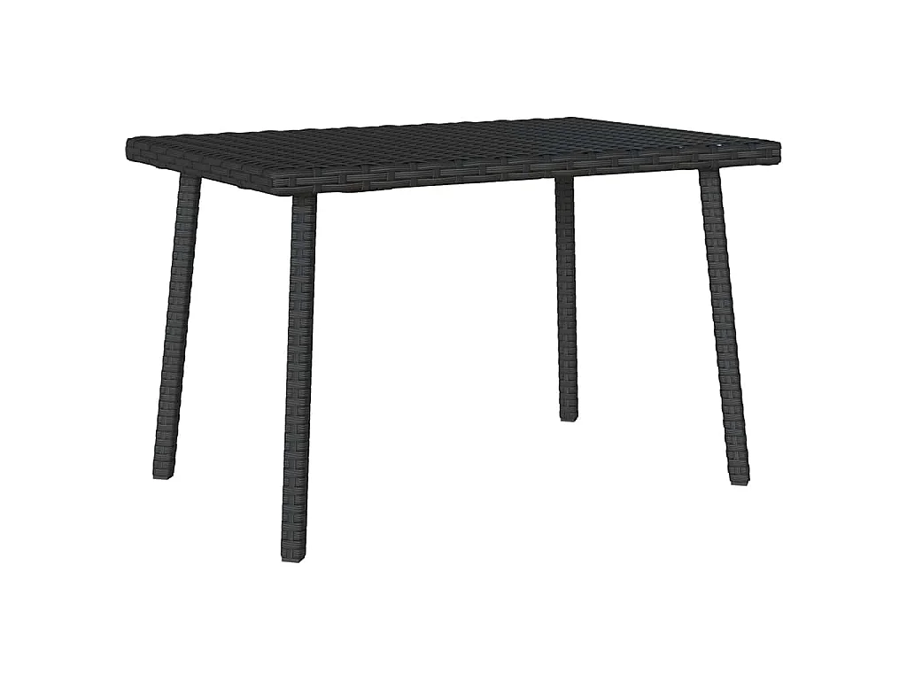 Garten-Couchtisch Rechteckig Schwarz 60x40x37 cm Poly Rattan