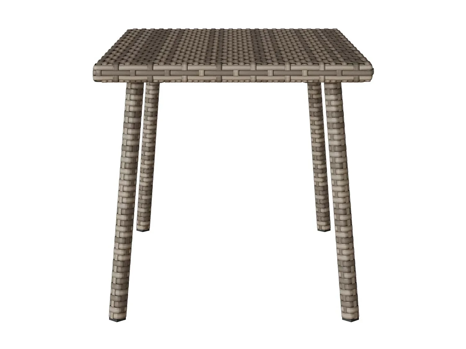 Table basse de jardin rectangulaire gris 60x40x37 cm rotin