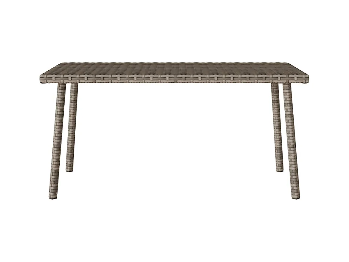 Garten-Couchtisch Rechteckig Grau 80x40x37 cm Poly Rattan