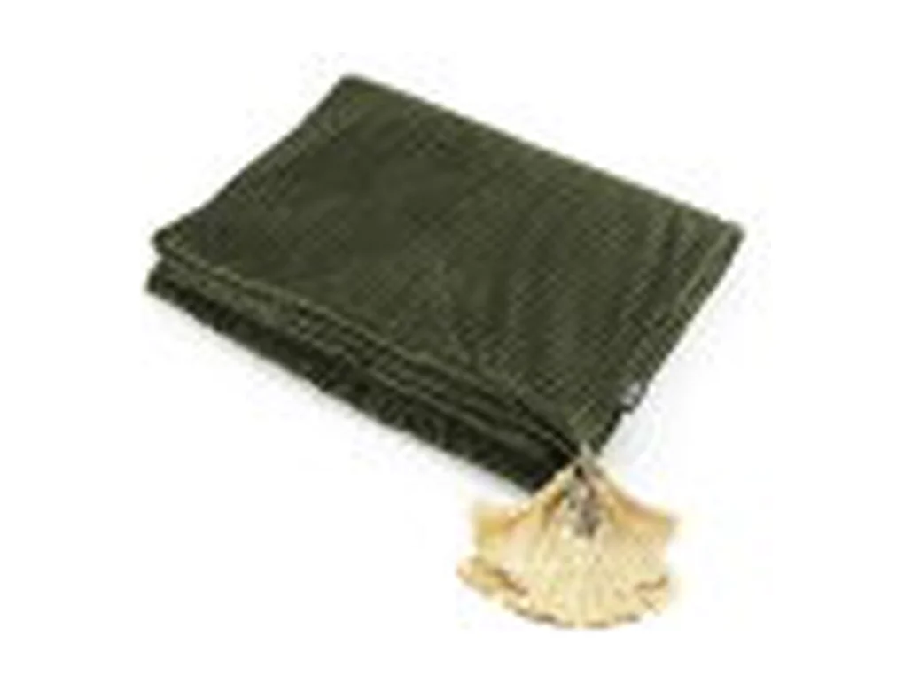 Plaid Furnilux - Fluweel Groen 170x140 cm - Gouden Details