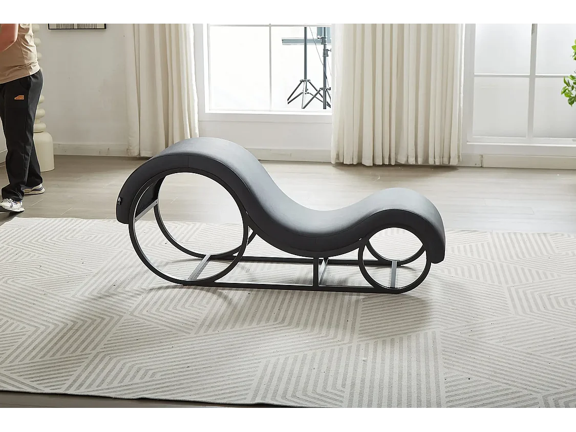 Chaise Tantra Furnilux - Cuir Synthétique Noir - Design Ergonomique